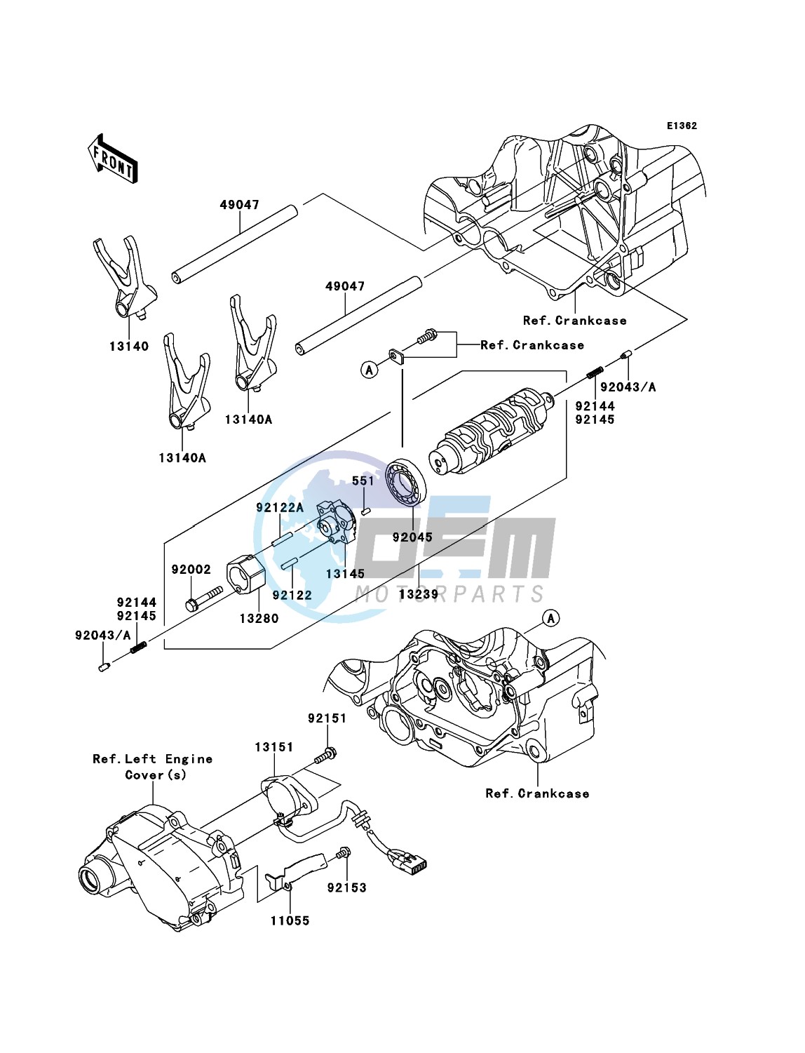 Gear Change Drum/Shift Fork(s)