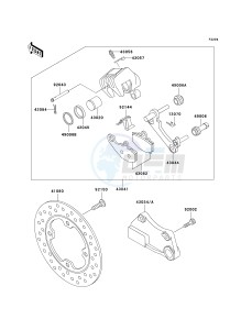 ZX 900 C [NINJA ZX-9R] (C1-C2) [NINJA ZX-9R] drawing REAR BRAKE