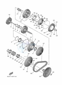 YXE850EN YX85EPAL (BAN6) drawing CLUTCH