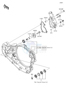 KX450F KX450HHF EU drawing Water Pump