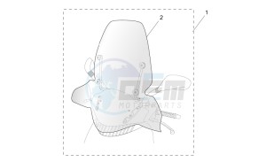 Leonardo 250 st (eng. Yamaha) drawing Acc. - Windshields