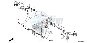 CB650FAH 2ED - (2ED) drawing FRONT FENDER