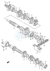 RMX250 (E28) drawing TRANSMISSION