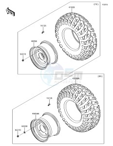 MULE PRO-DXT KAF1000BHF EU drawing Tires