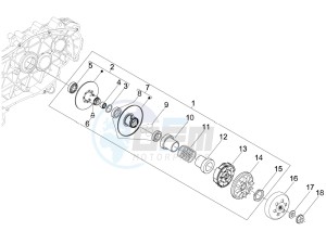 Beverly 125 Tourer e3 drawing Driven pulley