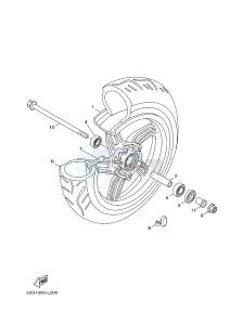 HW125 XENTER 125 (53B5) drawing FRONT WHEEL