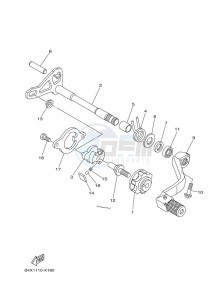 YZ125 (B4X2) drawing SHIFT SHAFT