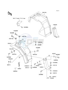 KAF 620 B [MULE 2520 TURF] (B1-B5) [MULE 2520 TURF] drawing FRONT FENDER-- S- -