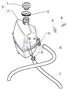 Beverly 125 RST drawing Expansion tank