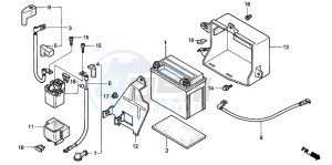 XL650V TRANSALP drawing BATTERY