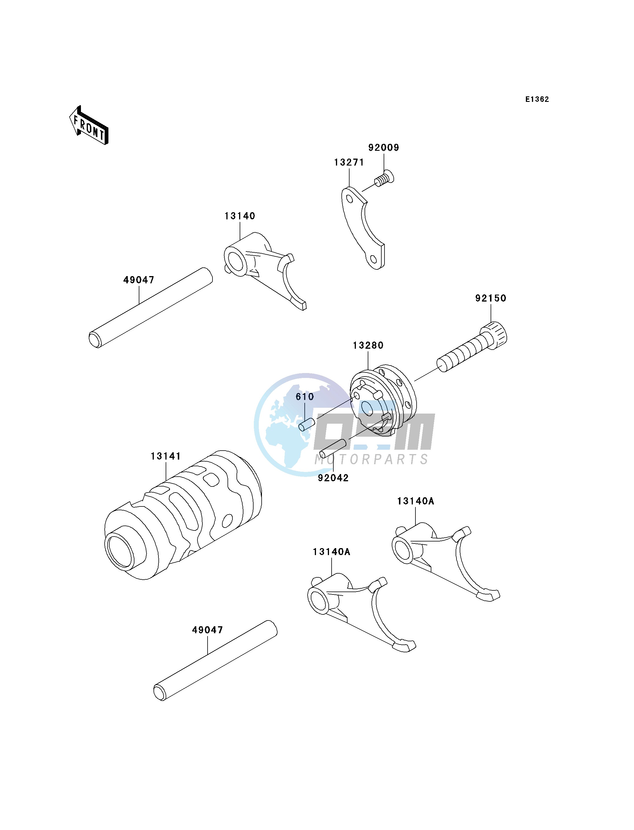 GEAR CHANGE DRUM_SHIFT FORK-- S- -