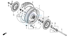 GL1500CT VALKYRIE drawing FRONT WHEEL