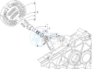 Liberty 200 4t e3 drawing Rear brake - Brake jaw