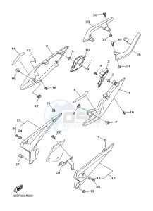 XJ6N 600 XJ6-N (NAKED) (B611 B612) drawing SIDE COVER