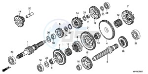 CBR650FAG CBR650F 6ED - (6ED) drawing TRANSMISSION