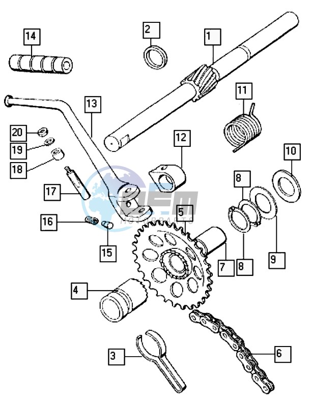 Starter mechanism-kick start