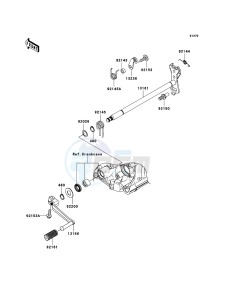 ZZR1400 ZX1400A6F FR GB XX (EU ME A(FRICA) drawing Gear Change Mechanism