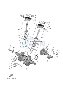 YXF850ES YXF85WPSJ WOLVERINE X (BG4A) drawing CRANKSHAFT & PISTON