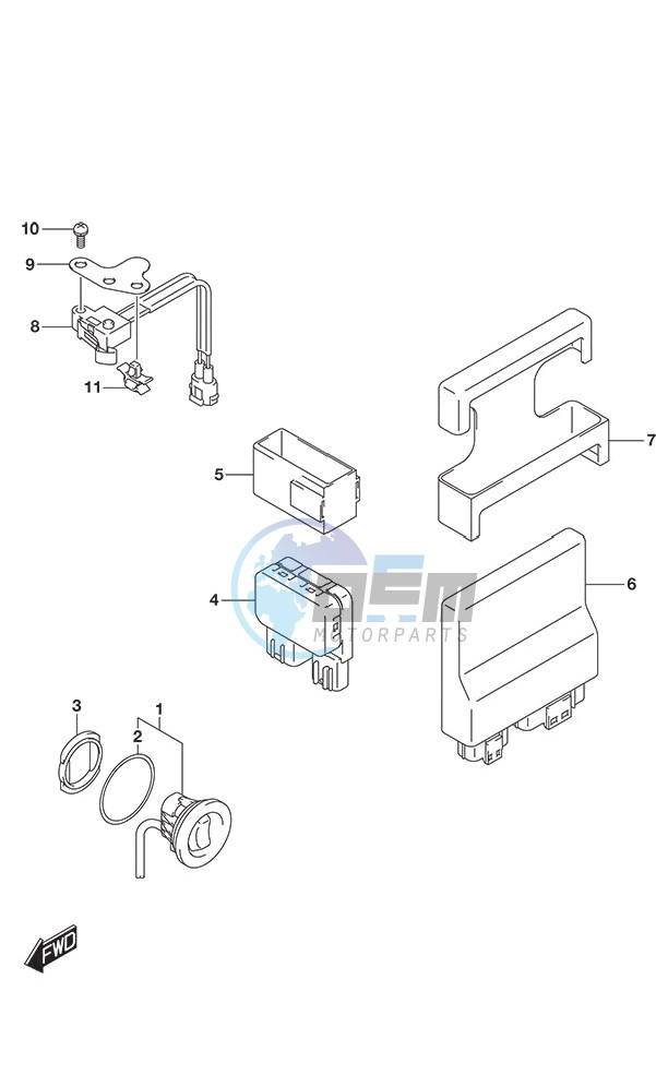 PTT Switch/Engine Control Unit