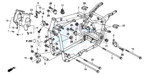 VTX1300S drawing FRAME BODY