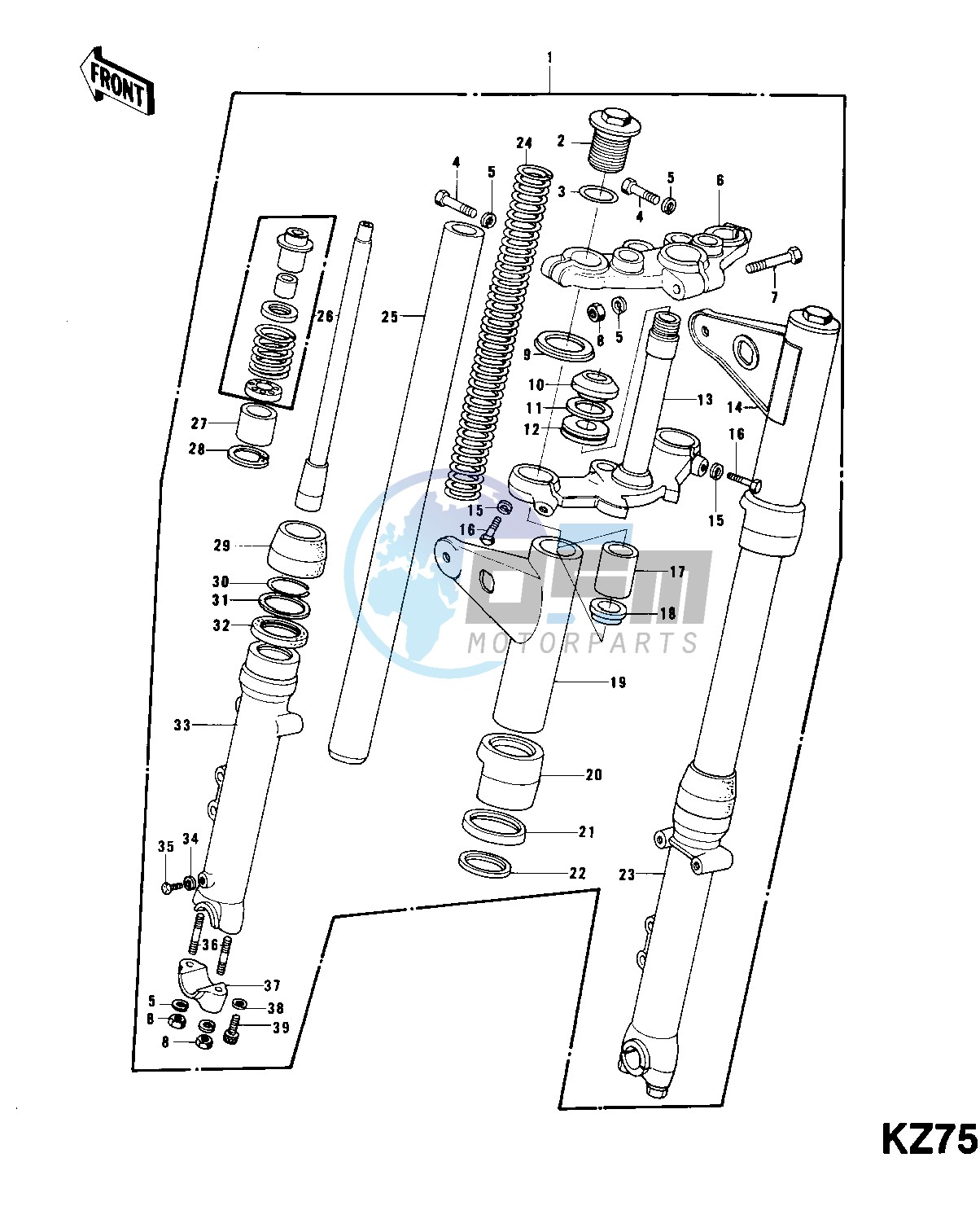 FRONT FORK -- KZ750-B1_B2- -