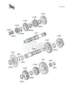 KX 250 C [KX250] (C1) [KX250] drawing TRANSMISSION