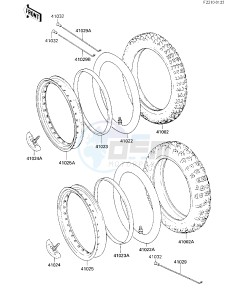 KX 250 D [KX250] (D2) [KX250] drawing WHEELS_TIRES