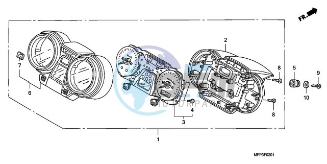 METER (CB1300S/CB1300SA)