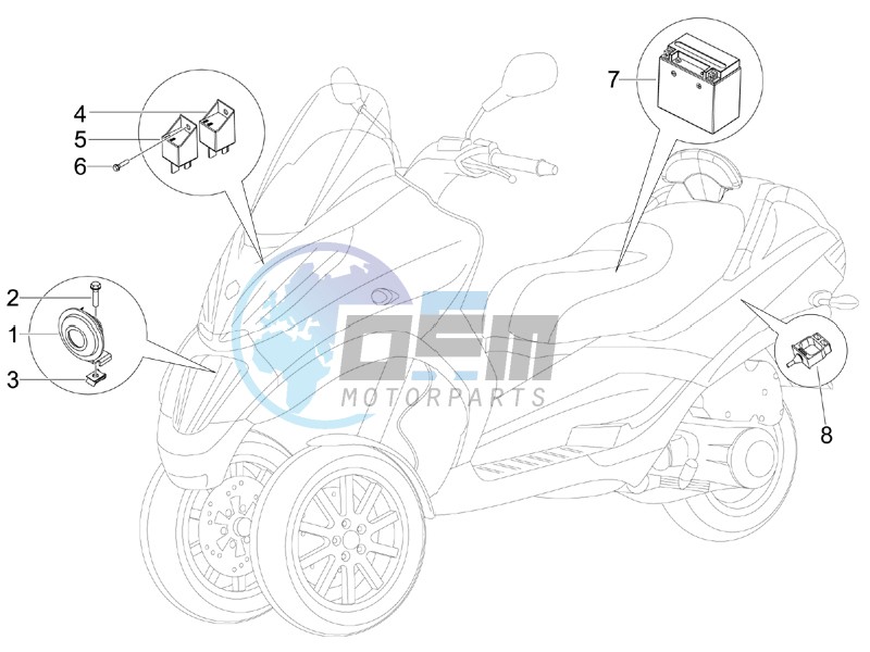 Remote control switches - Battery - Horn