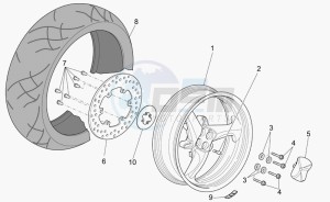 Breva V 850 IE IE drawing Rear wheel