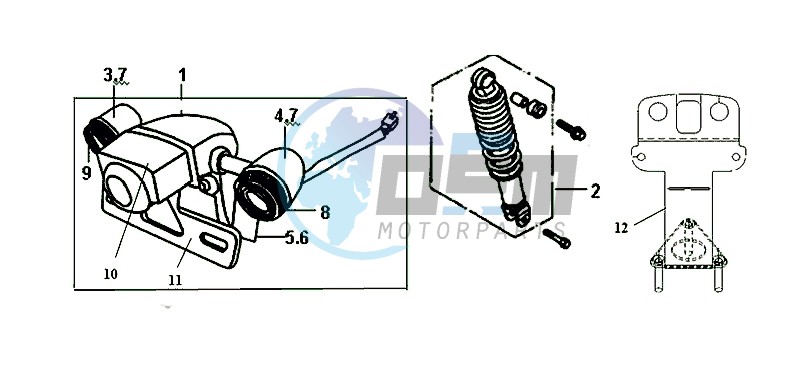 TAIL LIGHT RR. CUSHION / ALLO 50 (25 KM/H) (AJ05WA-NL) (L8-M0)