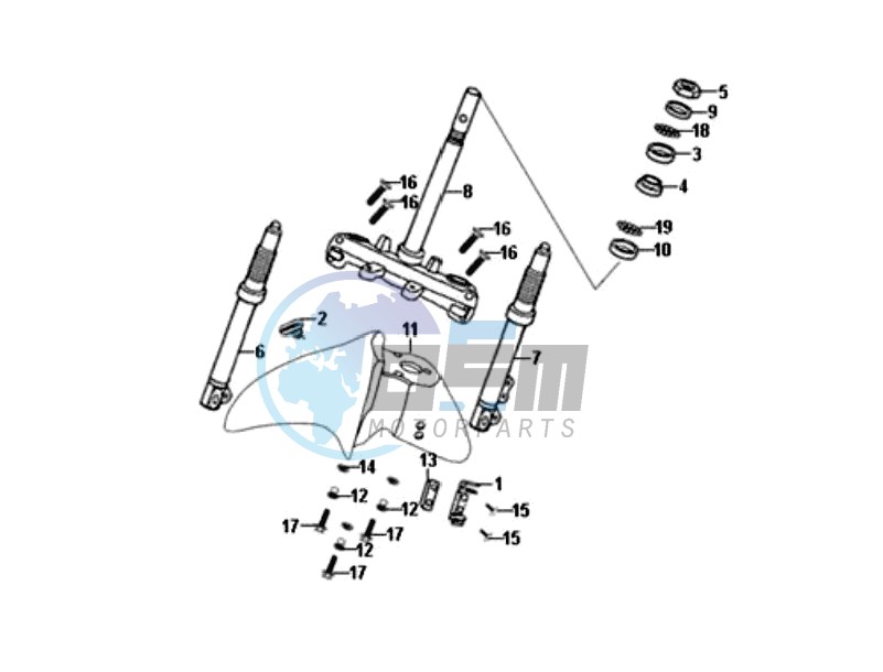 FRONT FORK/ FRONT FENDER / STEERING HEAD BEARING