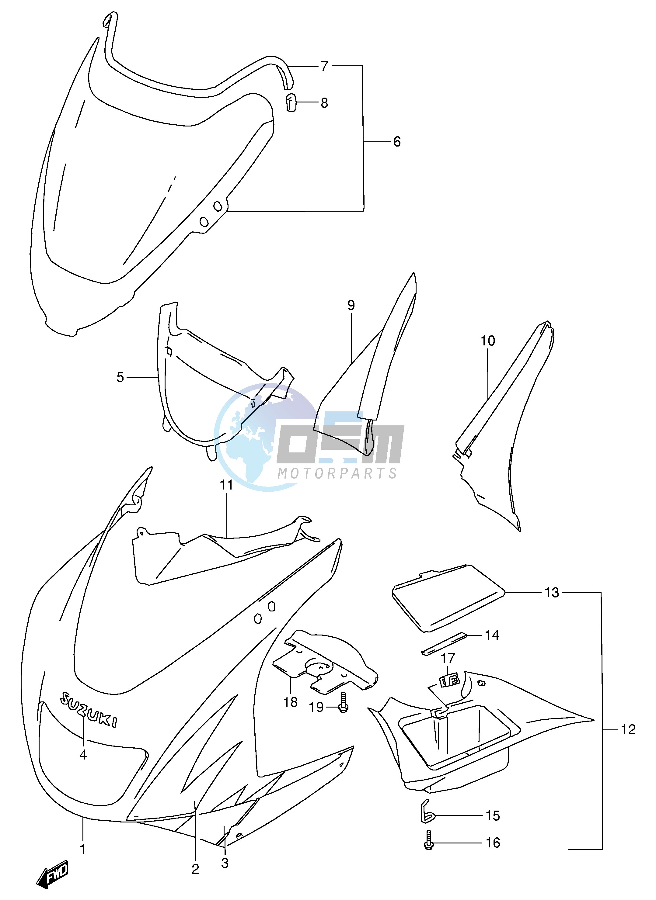 COWLING BODY (RF900RT RV)