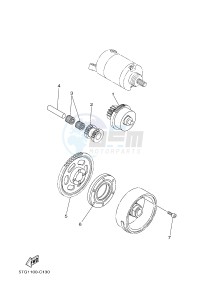 YFZ450 YFZ450B (1PD2 1PD3 1PD1) drawing STARTER