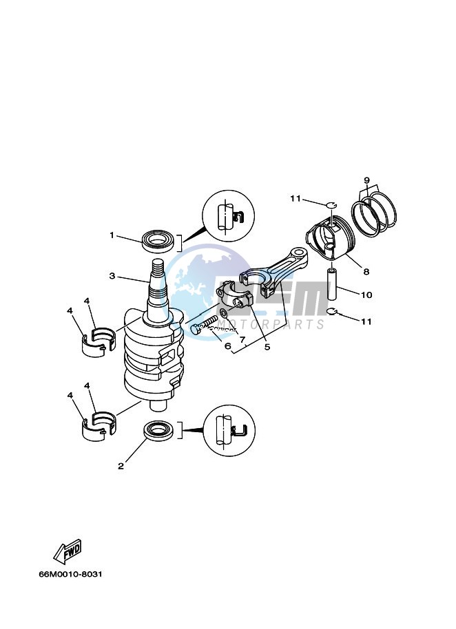 CRANKSHAFT--PISTON