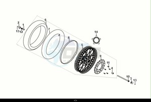 NH-T 200I (MG20BW-EU) (E5) (M1) drawing FRONT BRAKE DISK - FRONT WHEEL