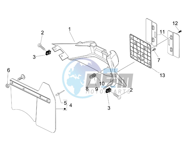 Rear cover - Splash guard