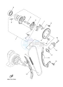 YFM550FWA YFM5FGD GRIZZLY 550 (1NP8) drawing CAMSHAFT & CHAIN