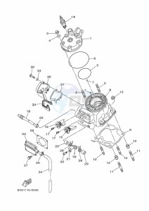 YZ125 (B4X2) drawing CYLINDER HEAD