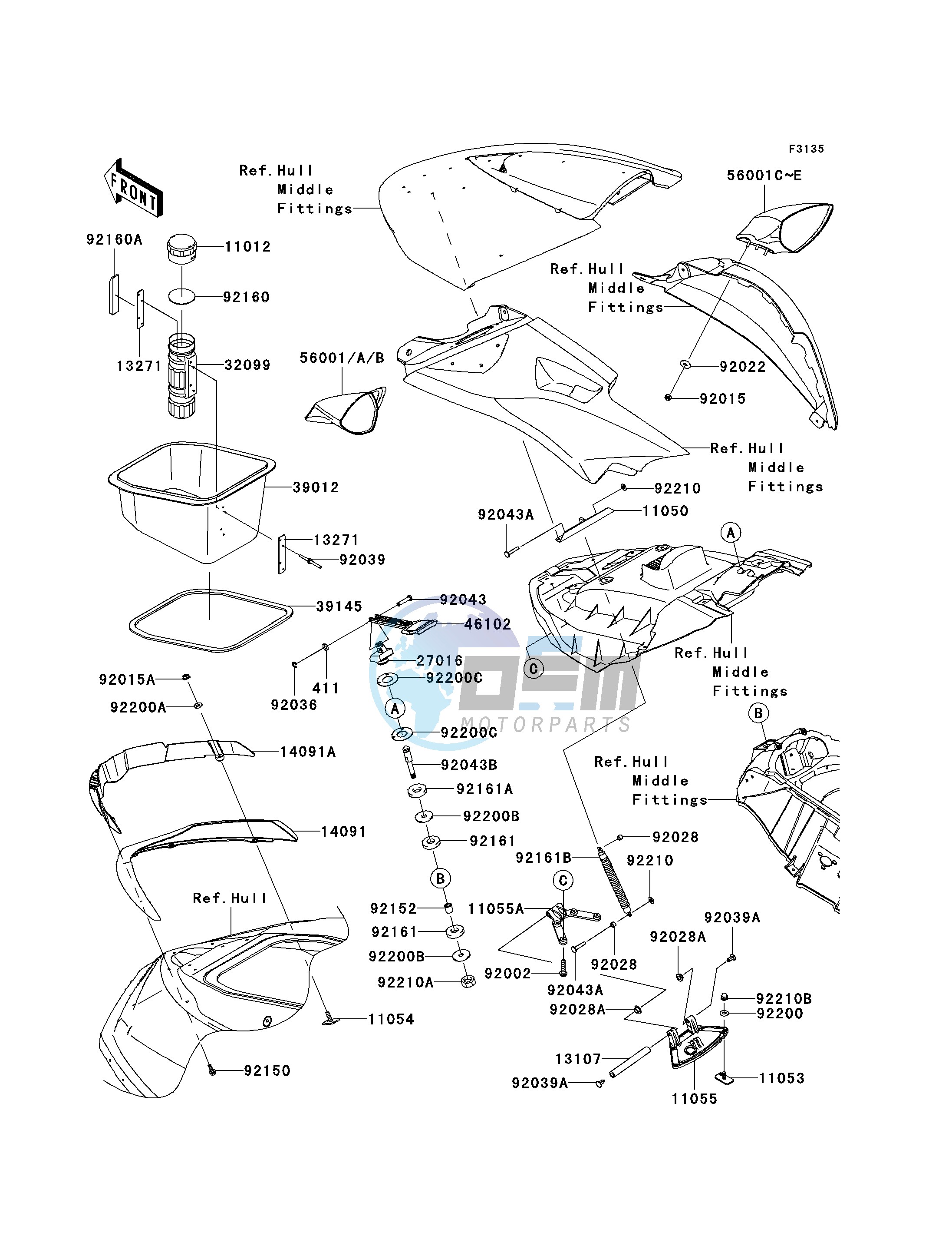 HULL FRONT FITTINGS