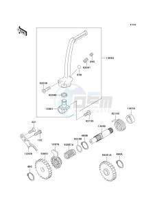 KX 65 A [KX65 MONSTER ENERGY] (A6F - A9FA) A7F drawing KICKSTARTER MECHANISM