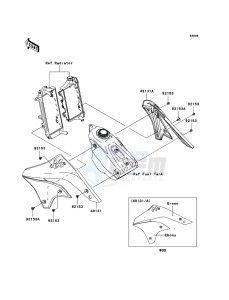 KX450F KX450D7F EU drawing Engine Shrouds