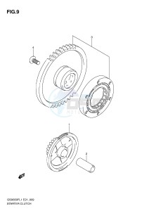 GSX650F (E21) Katana drawing STARTER CLUTCH