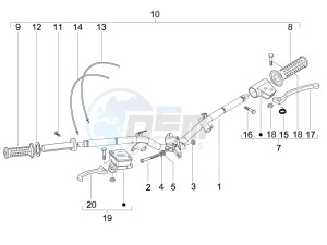 Liberty 125 4t e3 drawing Handlebars - Master cilinder