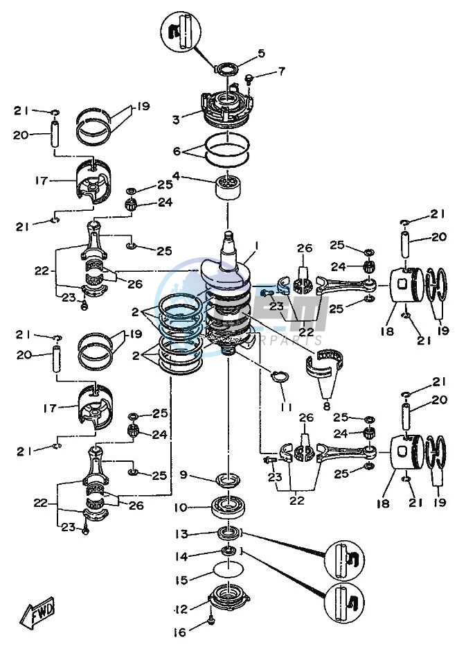 CRANKSHAFT--PISTON