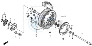 GL1500SE GOLDWING SE drawing REAR WHEEL