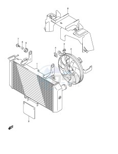 DL650 (E2) V-Strom drawing RADIATOR