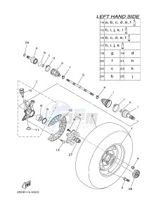 YFM700FWAD YFM700PSE GRIZZLY 700 EPS SPECIAL EDITION (2BGD 2BGE) drawing FRONT WHEEL