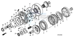 TRX500FE9 Australia - (U) drawing CLUTCH