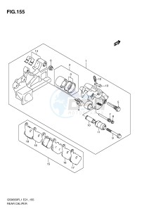 GSX650F (E21) Katana drawing REAR CALIPER (GSX650FUL1 E24)